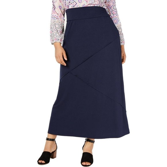Style & Co. Surplice Solid Maxi Skirt - Picture 1 of 7